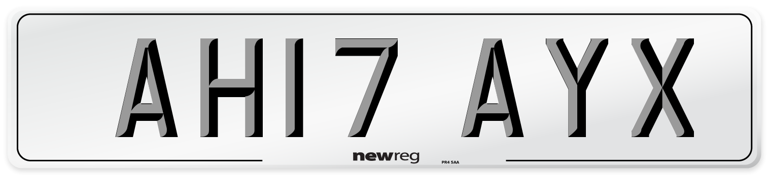 AH17 AYX Number Plate from New Reg